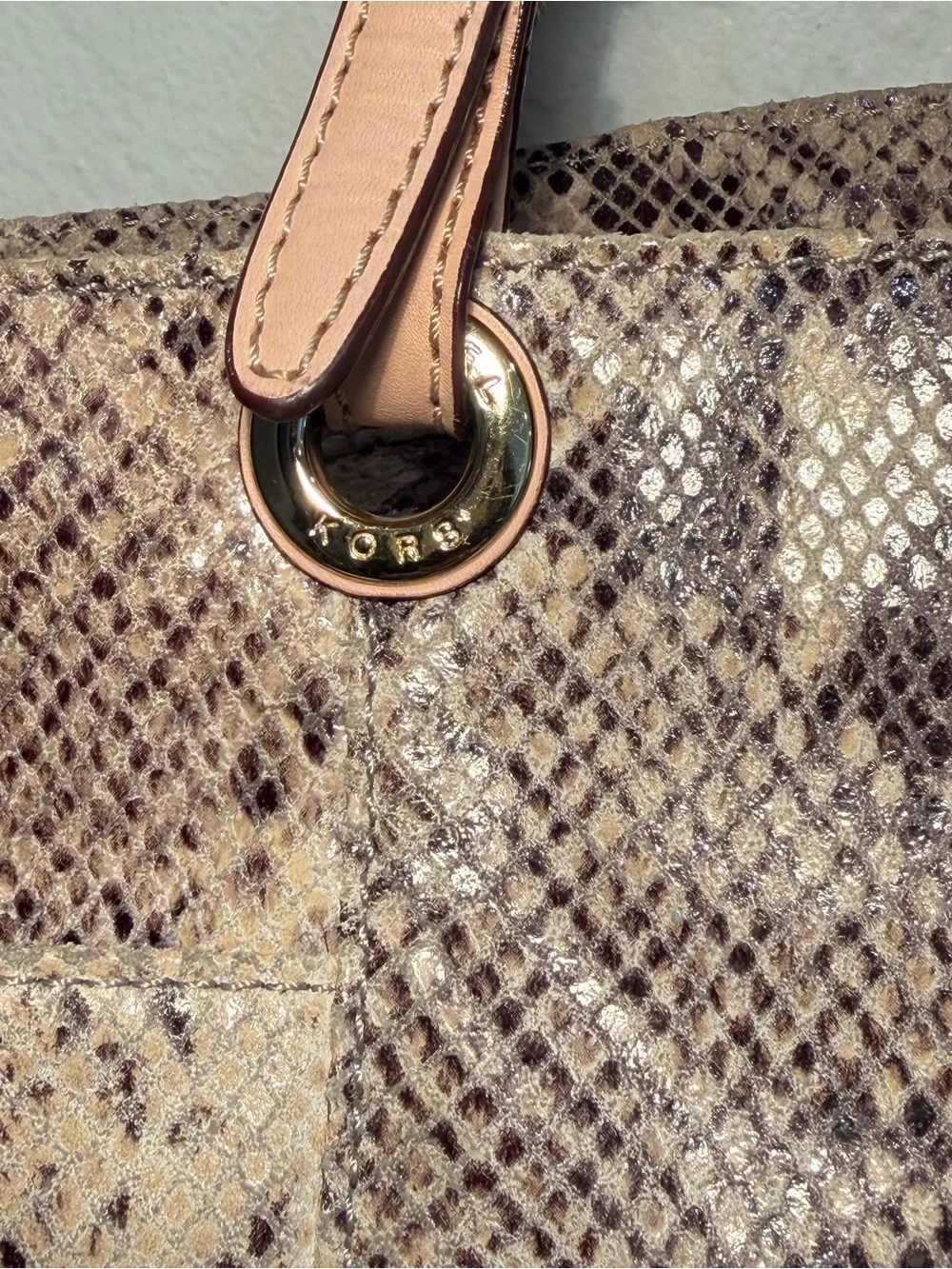 Michael Kors Jet Set Medium Python-Embossed Leather Tote Bag
